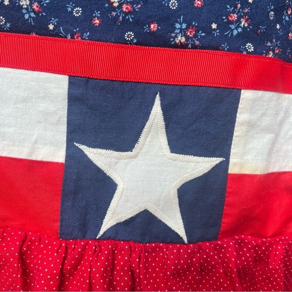 VTG Ruffled Prairie Maxi Skirt Calico Floral Texas Star Line Dancing Rodeo Med - Picture 3 of 12